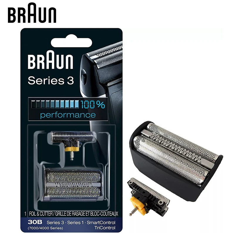 Original Braun 30B Shaver Head Series 3 Foil Cutter Blade for Electric Razor 7504 7505 7510 7511 7514 7515 7516 7763 7783 7785