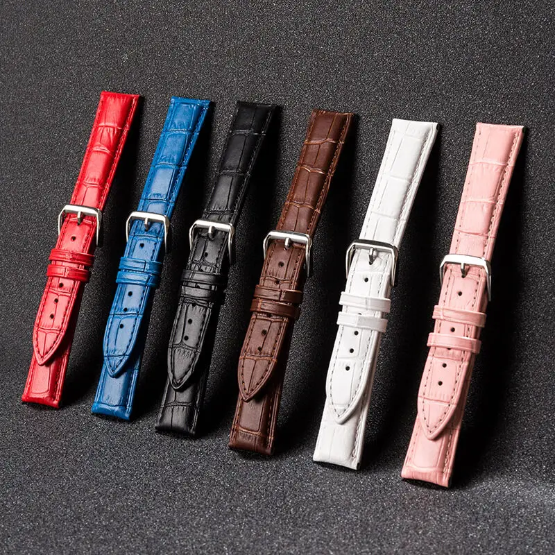 سوار من جلد البقر مقاوم للماء للرجال والنساء ، حزام جلدي ، حزام ساعة شامل ، 10 ، 12 ، 13 ، 14 ، 15 ، 16 ، 17 ، 18 ، 19 ، 20 ، 21 ، 22 ، 23 ، 24