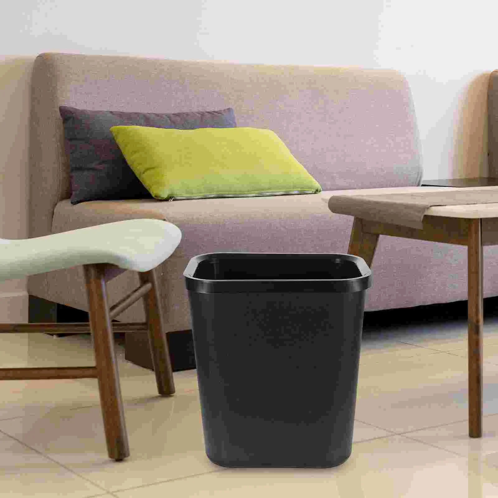 

Slim Kitchen Trash Can Garbage Basket Rubbish Bin 15L Cans Square under Sink Office