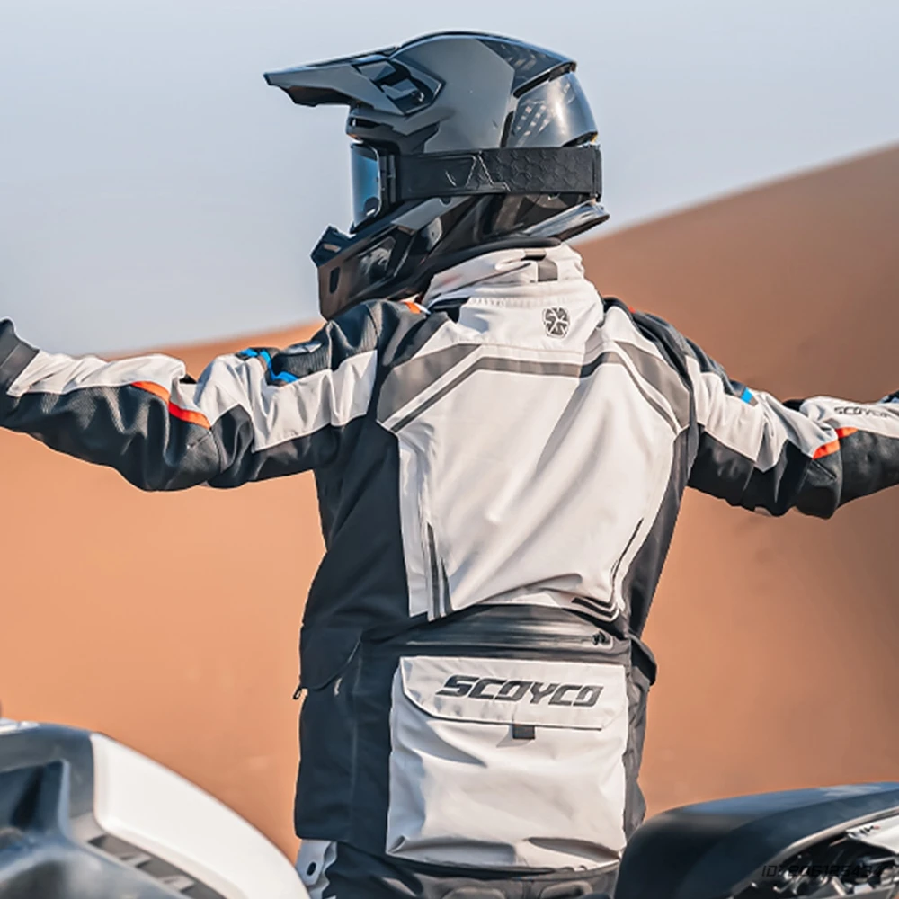 Motorcycle Riding Jacket All-Weather Men's Off-Road Gear Made With Rip-Resistant Oxford Fabric For Ultimate Trail Durability