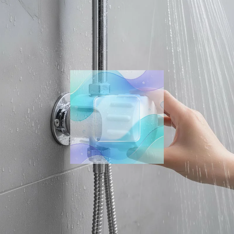 Waterproof Shower Timer Button Holder Durable PP Material Water Flow Control Accessory for Household Bathroom Renovation