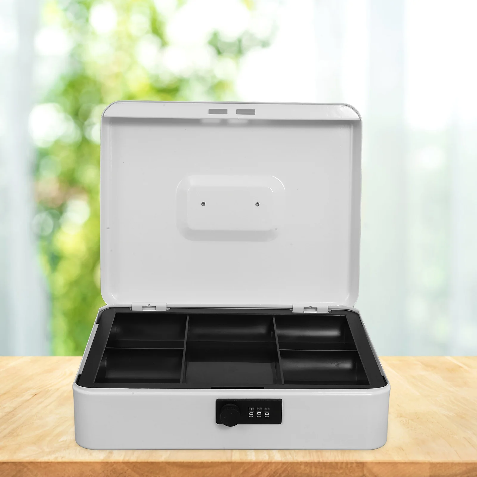 صندوق نقود بكلمة مرور، تخزين أموال معدني شديد التحمل للبالغين، سعة كبيرة، قفل آمن، بنك توفير حديدي، تصميم أنيق محمول