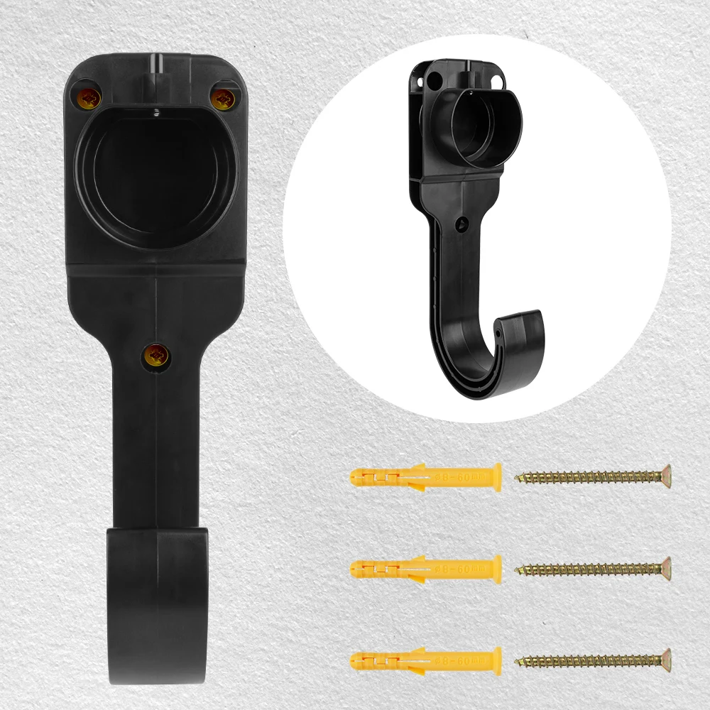 

For Electric Car Charging For Type 2 Connector EU Plug Wall Mount Bracket Universal EV Charger Cable Holder Gun Head Socket