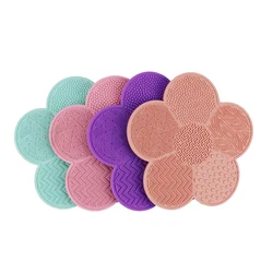 Silicone Make Up Cleaning Brush Scrubber Pad Cleansing Washing Tool Cosmetic Silicone Makeup Brush Mat Cleaner with Suction Cup