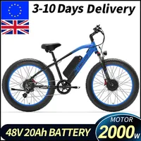 LANKELEISI 26 Inch Electric Bike MG740 Plus 48V17.5Ah Lithium Battery 2000W Dual Motor Hydraulic Brake 7S Shifter 4.0 Fat Tire