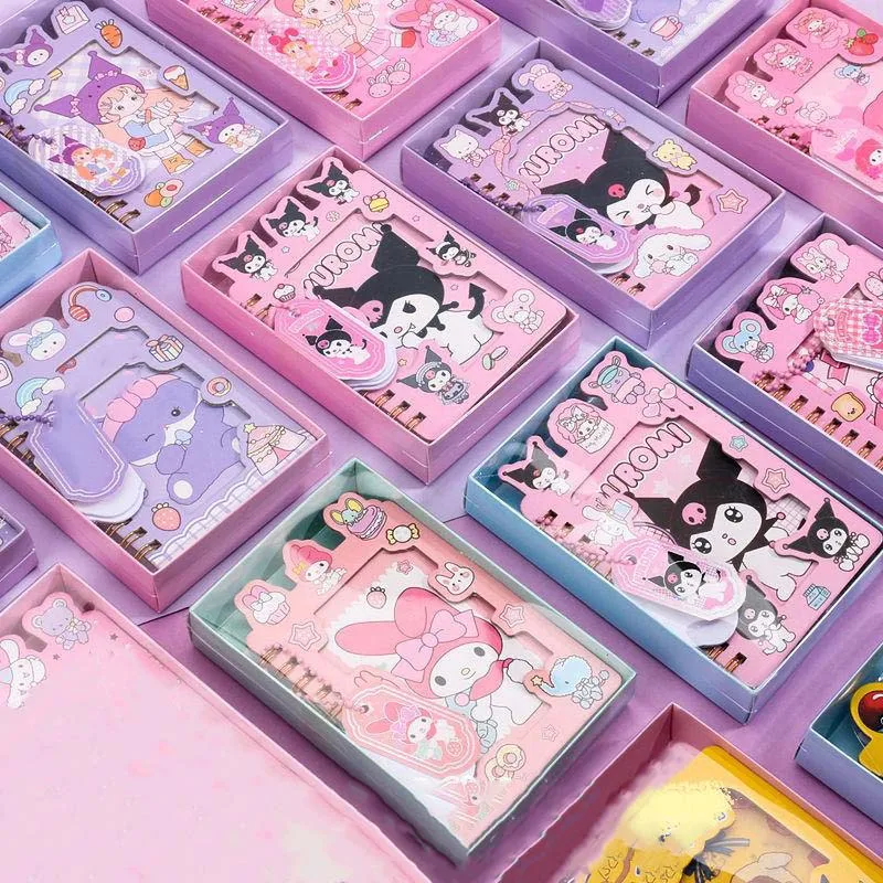 Sanrios Anime Kawaii Cinnamoroll My Melody Kuromi Kids Journalbook BookkeepingBook Mini Book Student Notebook Study Stationery