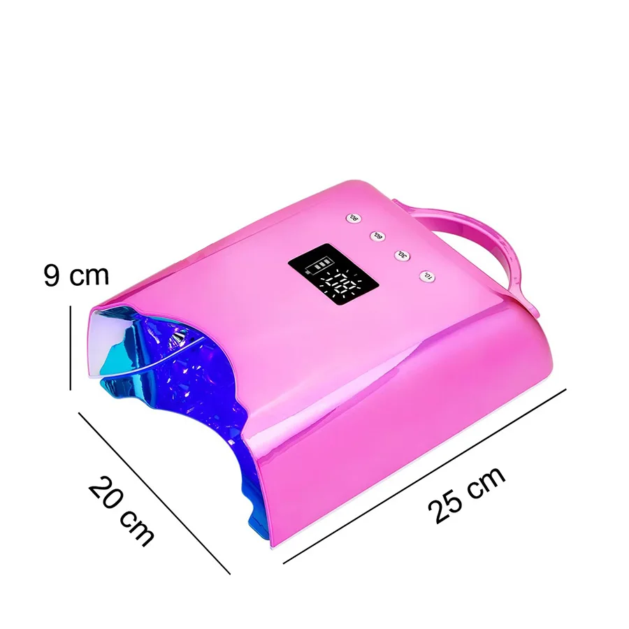 Cyrstal perles 78W/86W lampe à ongles Rechargeable avec fond miroir sans fil Gel vernis sèche sans fil ongles UV lampe à LED