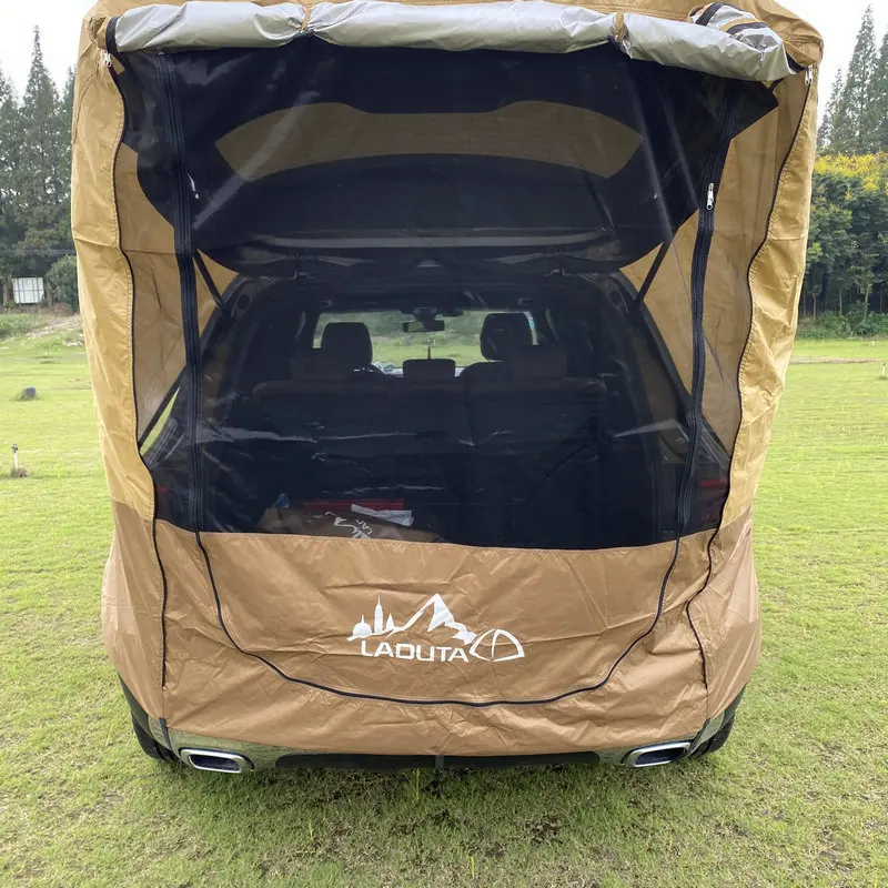 Self-Driving Tour Car Customizable Outdoor Living Roof with Travel Tent BBQ Three-Layer Door Car Trunk Extension for Camping Tai