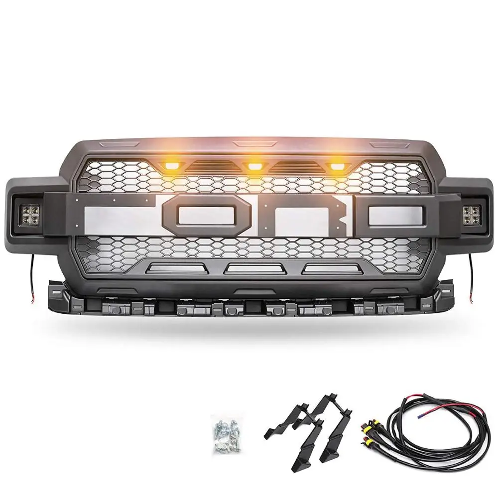 Grill Matte with lights fits for ford F150 2018-2019