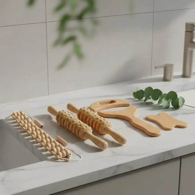 Wooden Massage Tool Natural Wood Ergonomic Design For Home Relaxation Post