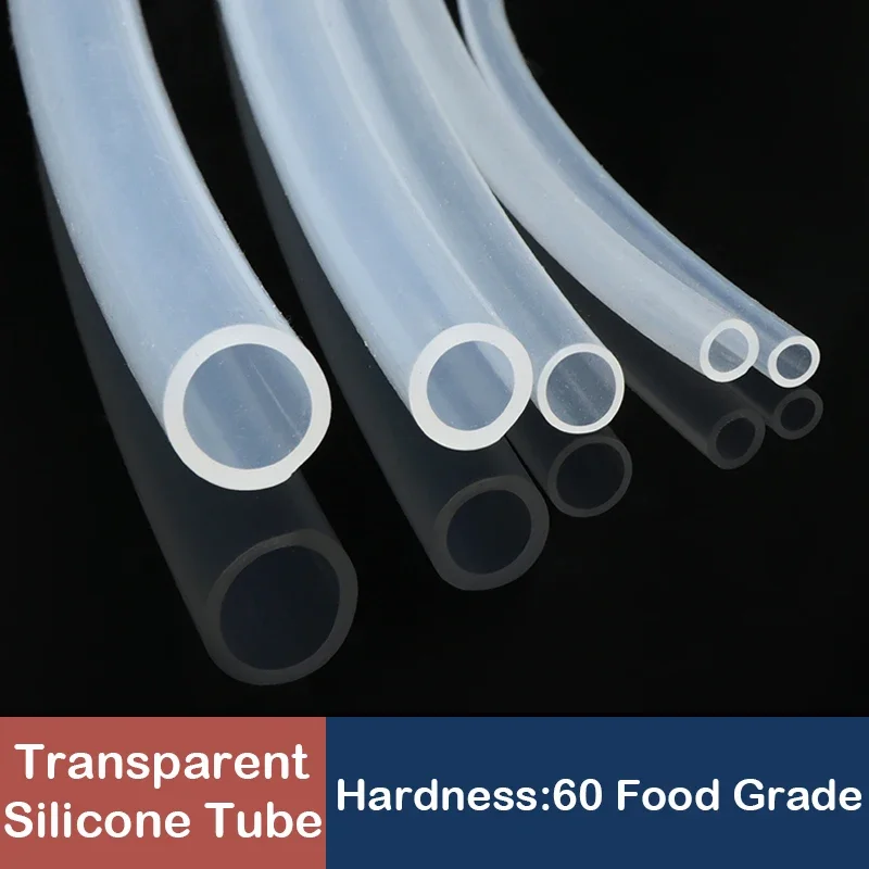 1/5/10M Food Grade Transparent Silicone Hose Diameter 2/4/5/6/7/8/9/10/11/12/14/16mm Non-toxic flexible rubber Tube clear Pipe