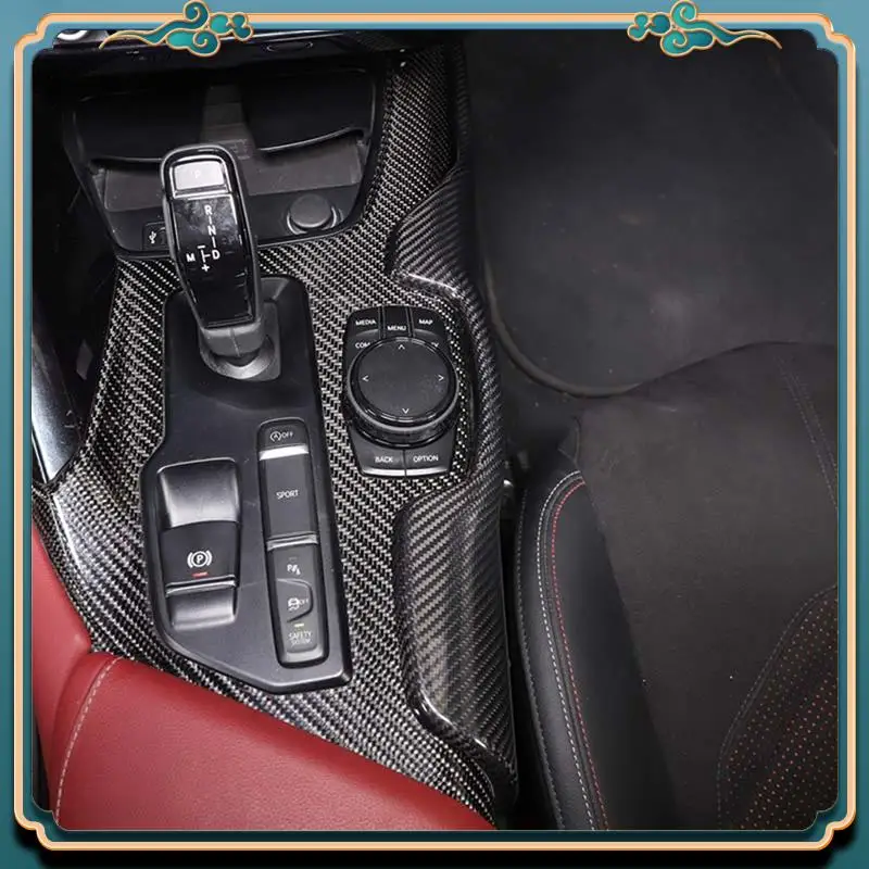 A54P-ألياف الكربون الجافة مركز التحكم الجانب غطاء لوحة التروس الكسوة لتويوتا سوبرا A90 2019-2022 الملحقات #6