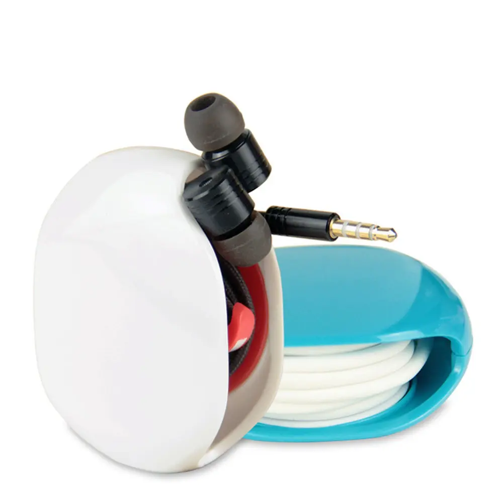 Automatic Roll Up Earphone Cable Organizer for Headphones Charging Cords Portable Travel Home Use Pc ABS Material