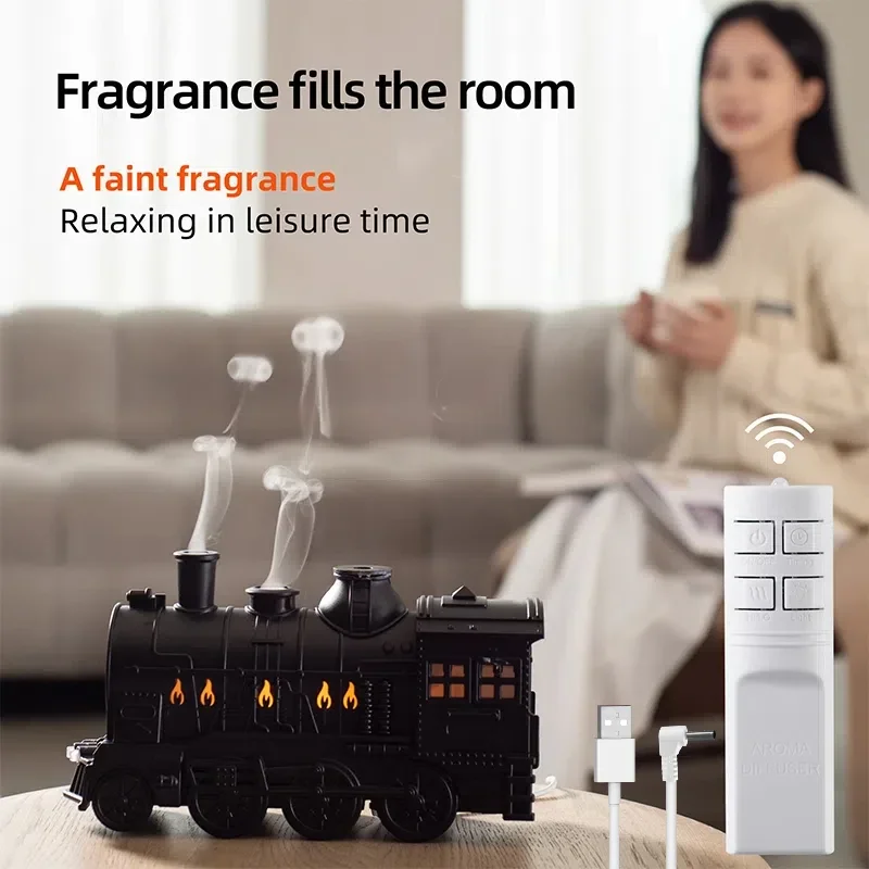 

Customizable Train Air Humidifier Ultrasonic Aromatherapy Diffuser USB Fragrance Essential Oil