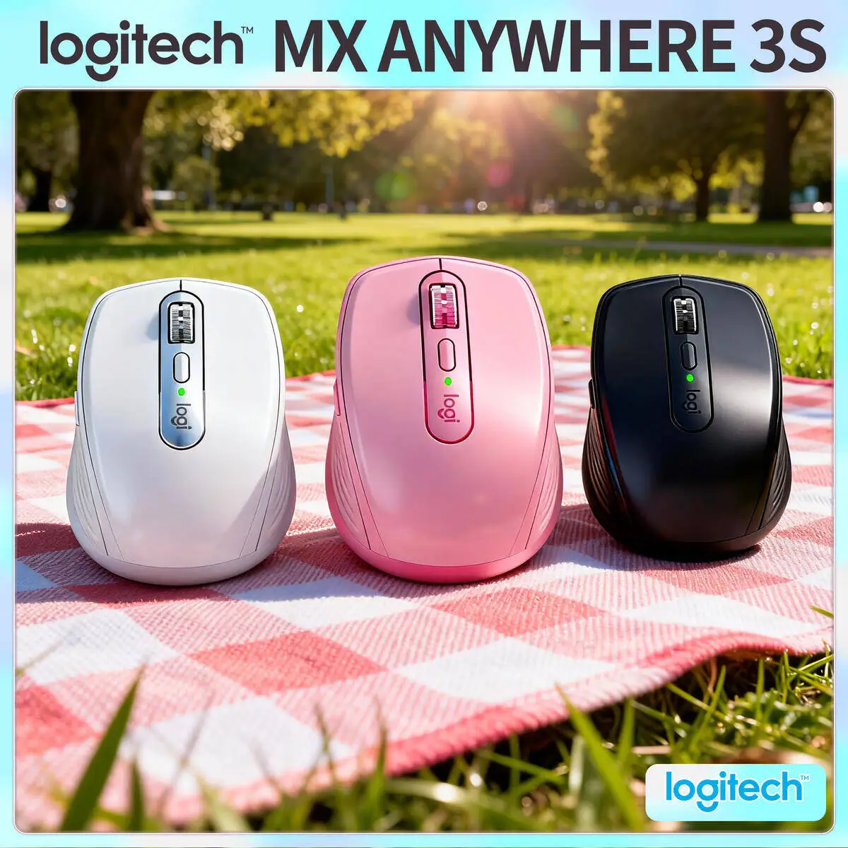

Logitech MX Anywhere 3S Wireless Dual Mode Mouse Custom DPI Quiet Clicks for Office Home Gaming