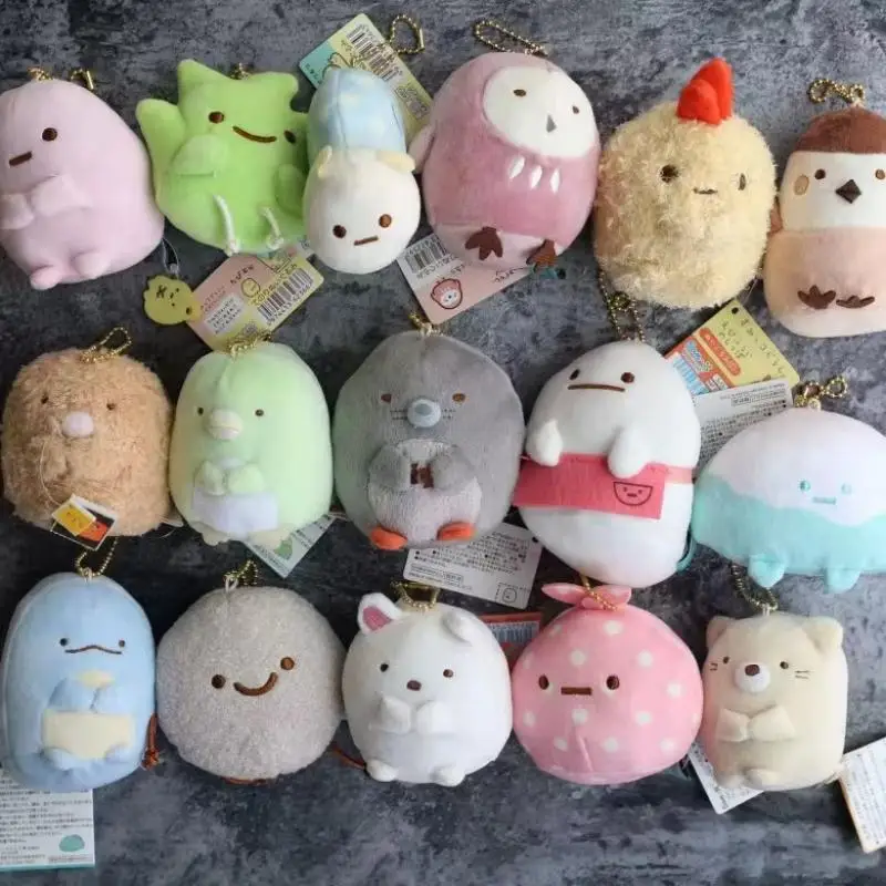 Sumikkogurashi Plush Keychain Cute Penguin Bag Pendant Kawaii Fried Shrimp Soft Stuff Animal Accessories For Birthday Gift