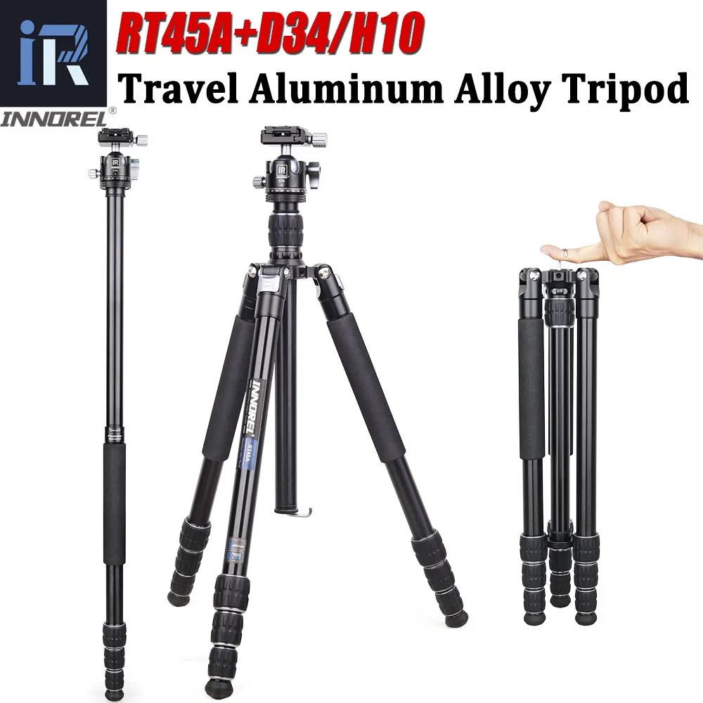 Professional Camera Tripod INNOREL RT45A  Aluminum Alloy Travel Compact Portable Photographic Monopod for DSLR Camera Camcorder