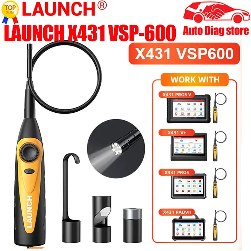 2024 LAUNCH X431 VSP600 OBD2 Scanner Video Scope Camera Digital Inspection Camera Accessories Diagnostic Tool with PROS V X431V