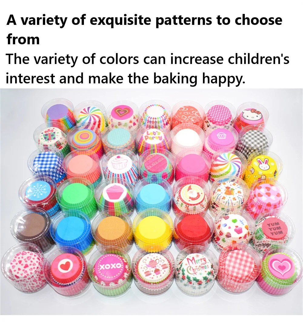 200 Stück Cupcake-Förmchen Antihaft-Backpapier Muffin-Kuchen-Verpackungspapier Geriffelte Muffinförmchen DIY Hochzeit Party Backzubehör – Detail 10
