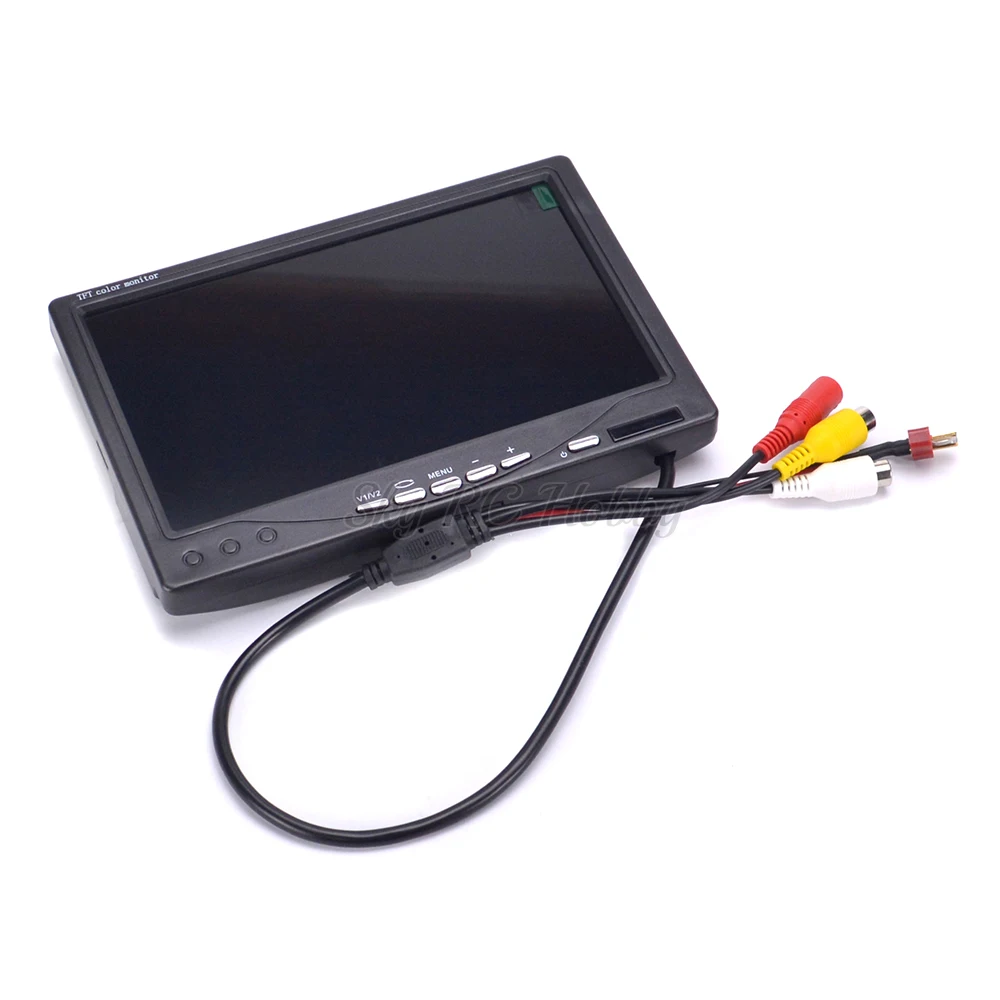 NEW 7 inch LCD TFT 1024 x 600 Monitor with T plug Screen FPV Monitor Photography Ground Station For RC Parts QAV-R 220mm QAV-X