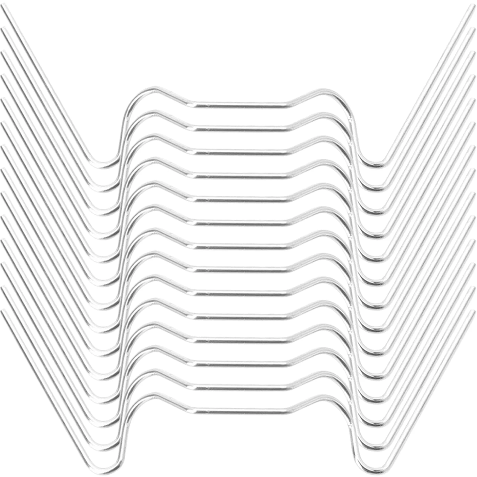 

Sosoport 50pcs Greenhouse Glass Clamps Stainless Steel W Wire Clips for Frame Fixing and Repair