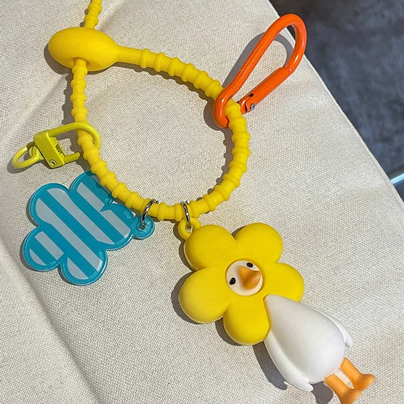 Cute Cartoon Yellow Duck Keychain Fashionable Student Pendant Exquisite Personalized Small Gift Accessory image 4