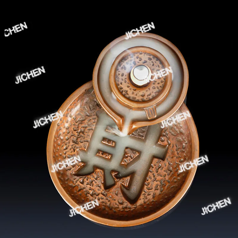 

ZQ чистая медь приходит и выходит назад курильница бытовые креативные благовония чайная церемония вид на дзен дым ароматерапия Burne