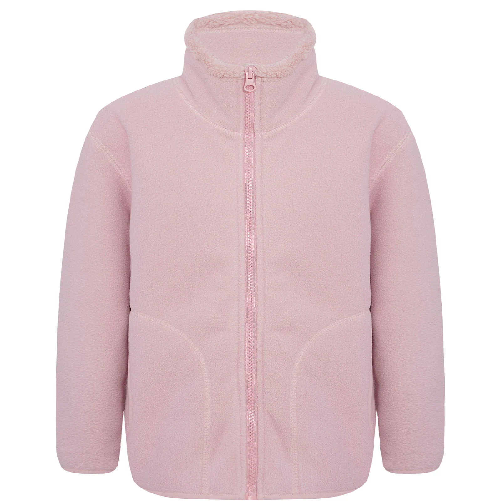 

Kids Girls Boys Fleece Sherpa Jacket Children Stand Collar Long Sleeve Soft Fleece Zip Up Sweatshirt Tops with Pockets Outerwear