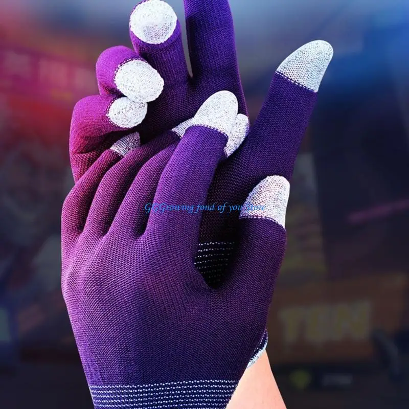

H9EB Touch Screens Gaming Finger Guards Sleeve Sweatproof for Accurate Control 1 Pair