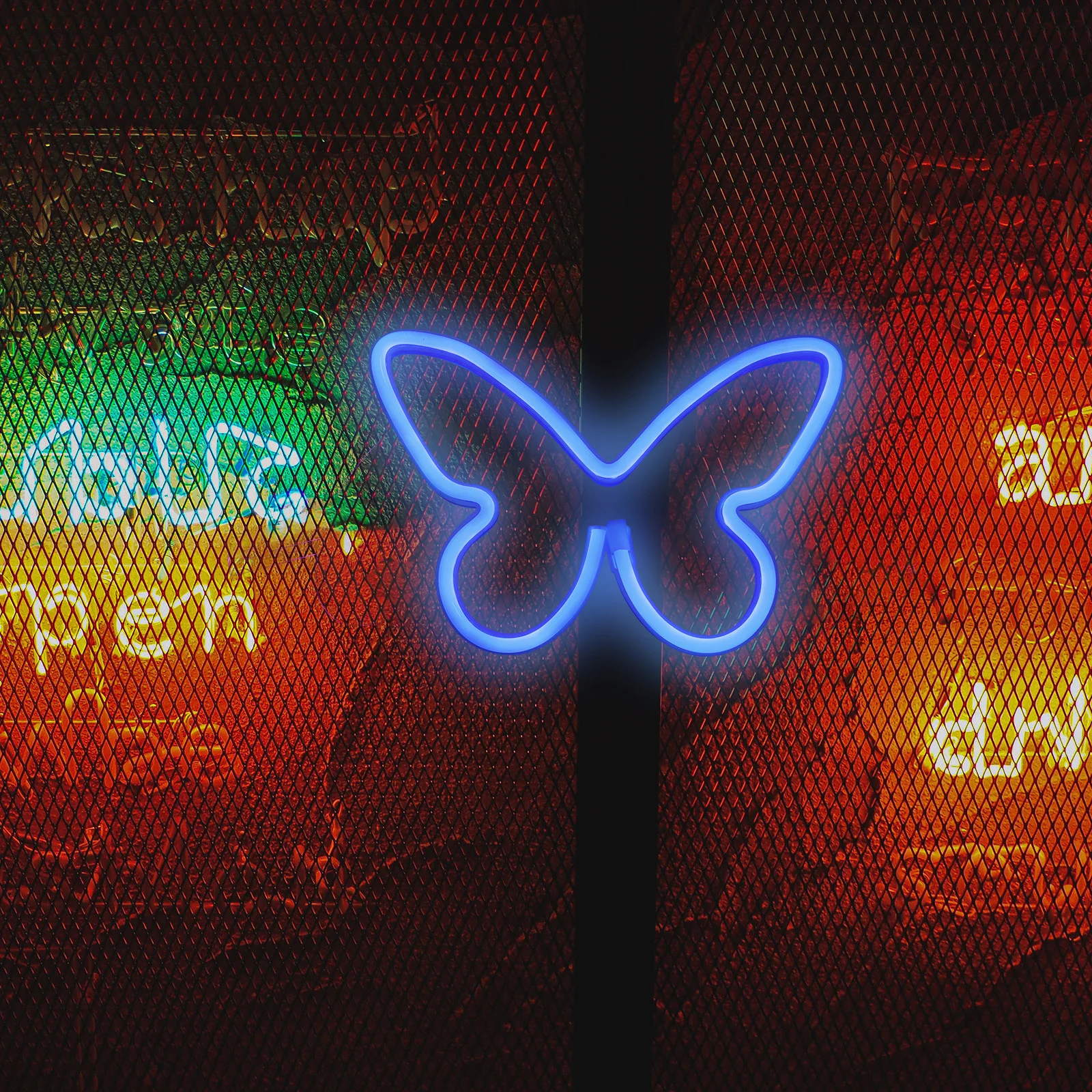 فراشة ضوء النيون وحدة إضاءة LED جداريّة ديكور USB أو بالطاقة الجدول مصباح ضوء الليل لغرفة النوم علامات النيون الزخرفية #5