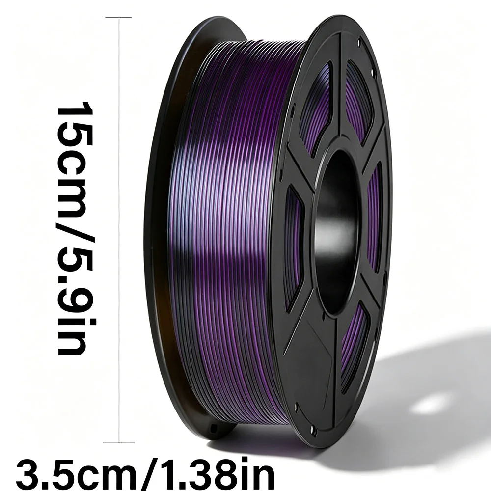 PLA silk black purple Filament 250g Two tone 3D Printer Filament 1.75mm Dimension Accuracy +/- 0.02mm PLA silk black purple 3D Printing Filament Independent vacuum packaging