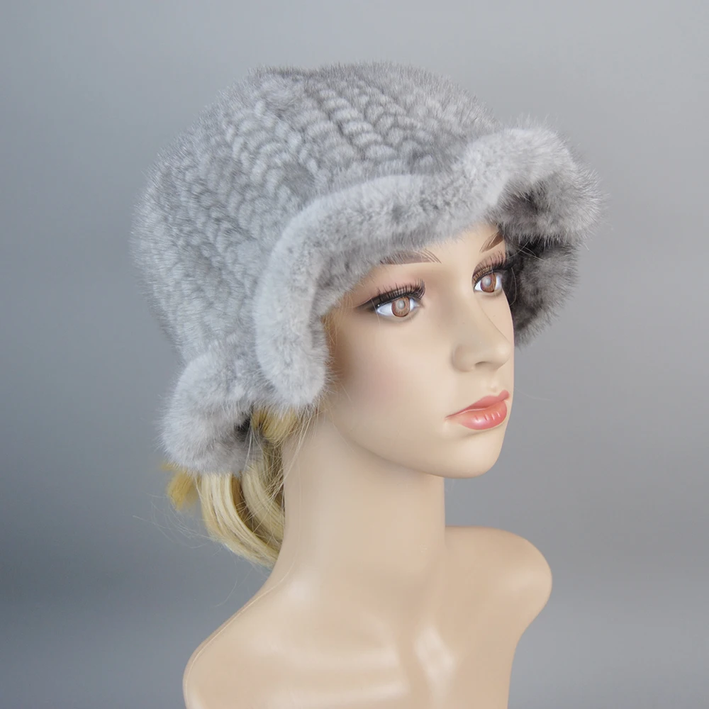 Women's Winter Hats 2026  Russia Real Sable Mink Fur Hat Basin Warm Winter Fashion Mink Bucket Hat Casual Elegant Hat
