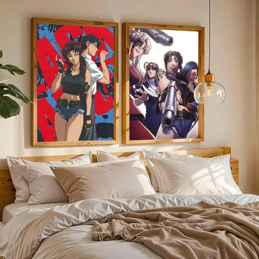 Black Lagoon Poster Wall Art Wall Stickers Home Living Room Bedroom Bar Office Decor Prints Personalized Gift