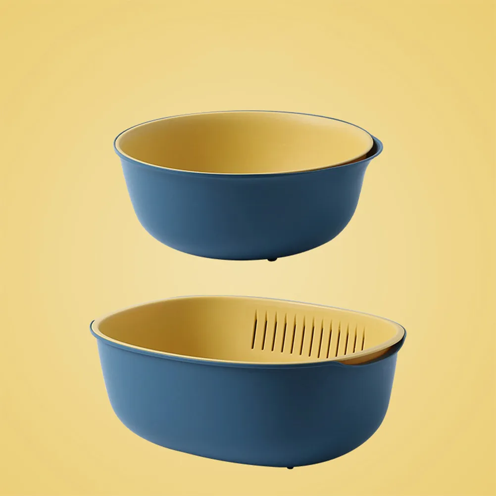 Eco-Friendly Double-Layer Drain Basket for Fruits & Vegetables – Quick-Dry Kitchen Strainer Basin