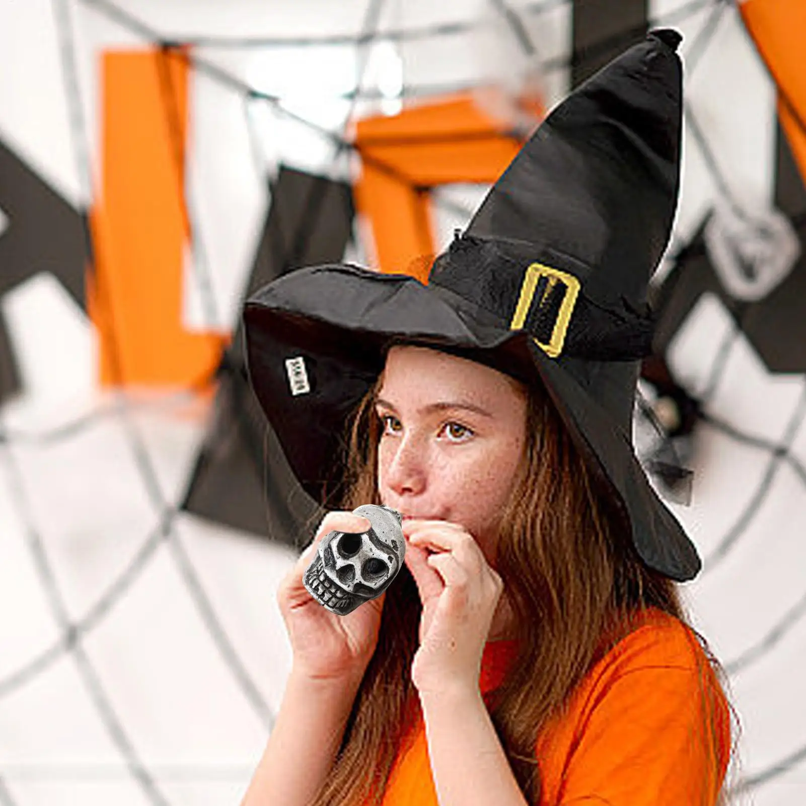 صافرة الموت الأزتيك الأصلية، جمجمة بشرية صراخ عالية ديسيبل للأقواس، دعامة الهالوين السبر المخيف