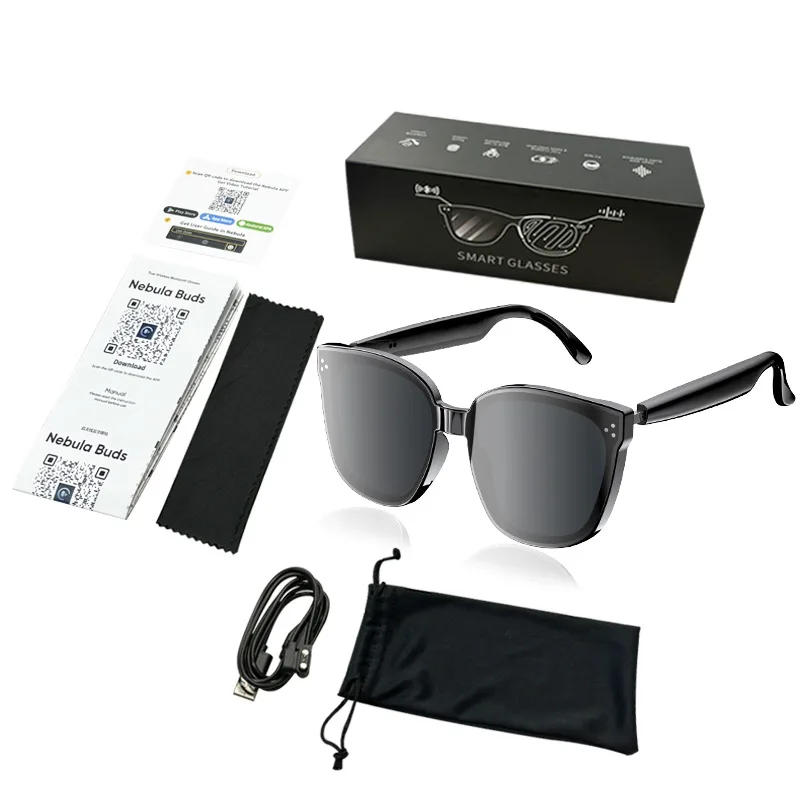 AI Translation Glasses Smart Self-priming Sunglass Filtering Polarized Lenses Audio Built-in Mic&Speakers Touch&Voice Assistant