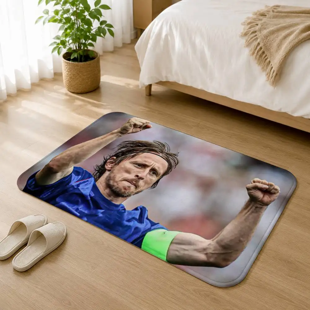 Football 10 L-Luka Modric Soft Comfortable Short Plush Rug Carpet mat Anti‑Slip Floor Mat Machine Washable Home Decor