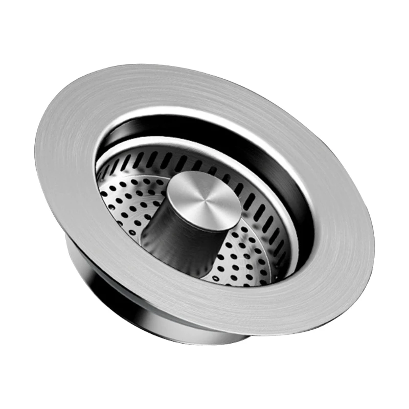 Practical Steel Sink Drain Basket Use & Maintain Sink Drain Strainers Convenient Kitchen Sink Drain Stop for Home