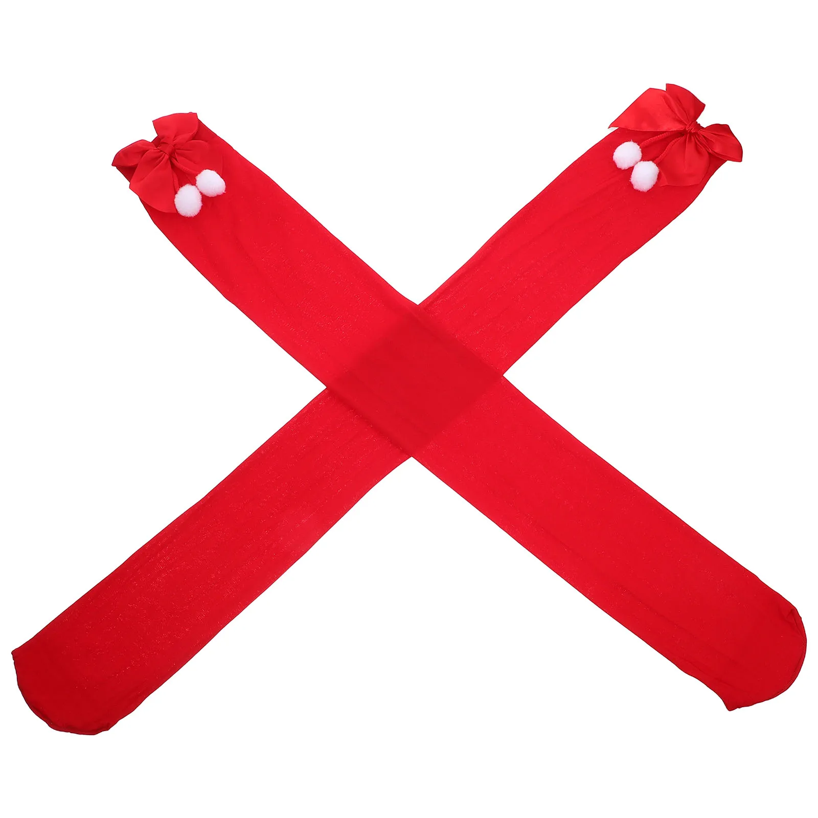 

Christmas Long Socks High Quality Elastic Bowknot Cosplay Costume Festival Photography Leg Modification Easy Wear Stockings