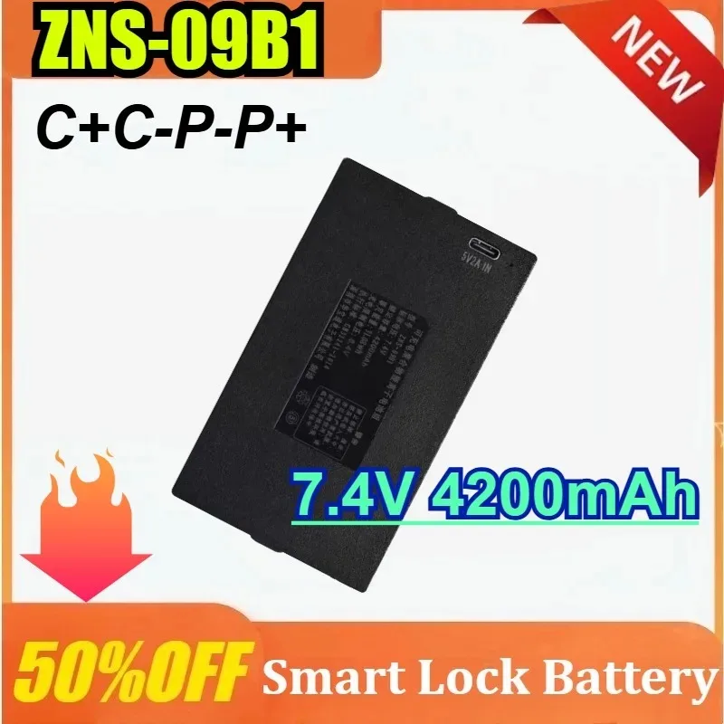 

7.4V 4200mAh for ZNS-09B1 C+C-P-P+ Lithium Smart Door Lock Battery Password Electronic Lock