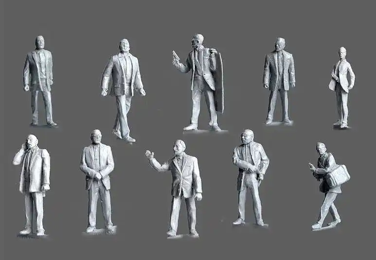 1:72 Die-casting Resin Figure Model Assembly Kit Bodyguard 10-person Model DIY Toy Model Unpainted