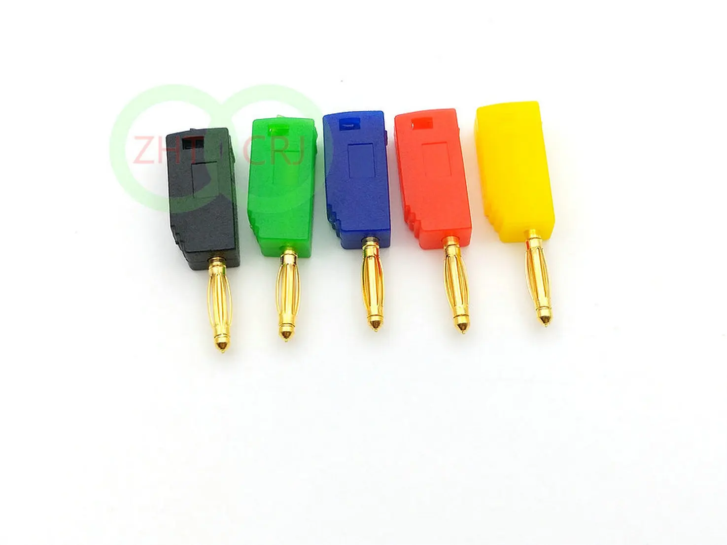 100pcs 2mm 5 color Gold Plated Banana Plug connector