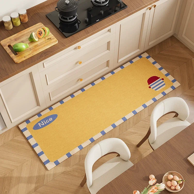 Rug for Kitchen Long Stain-resistant Wear-resistant Floor Mat Modern Dopamine-style Carpet Home Decor Rugs Alfombras De Cocina
