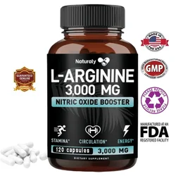 Men's Health Complete L-Arginine, Nitric Oxide Supplement - for Energy, Performance, Endurance, Muscle Growth, Vascular Function