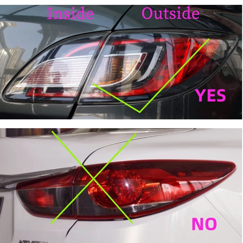 For Mazda 6 Sedan 4Dr Rear Taillight Shell Brake lights Shell Taillight Glass Replacement Auto Rear Shell Cover