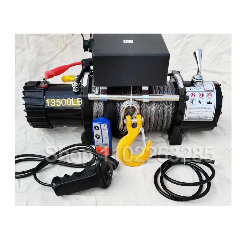 12000LBS/13500LBS 12V/24V Electric Winch With Remote Control for Car Trailer Ropes Towing Strap ATV Truck Off Road