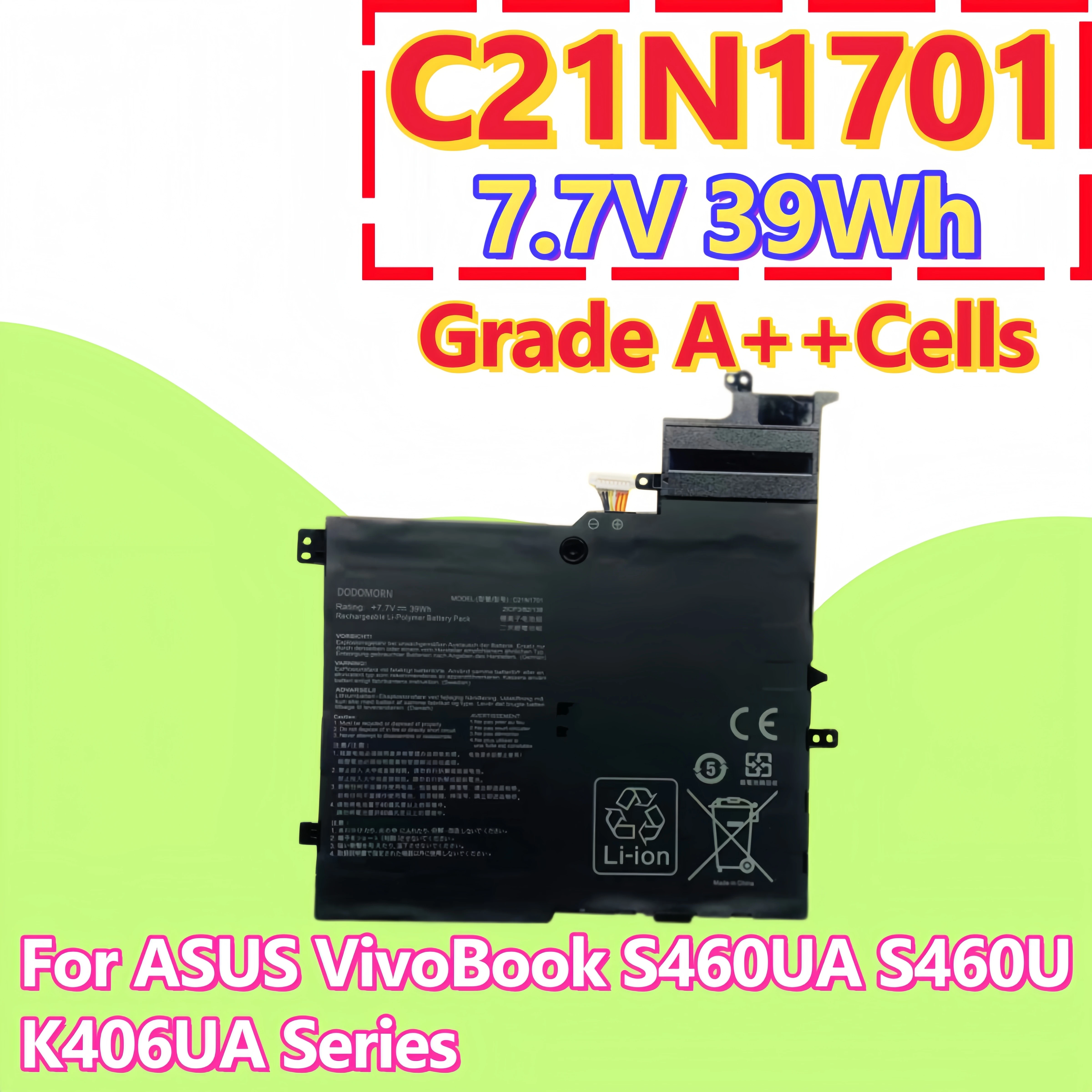 Factory Direct C21N1701 Laptop Battery For Asus VivoBook S406U S460UA S406UA-BM360T S406UA-BM146T S406UA-BM148T K406UA Series