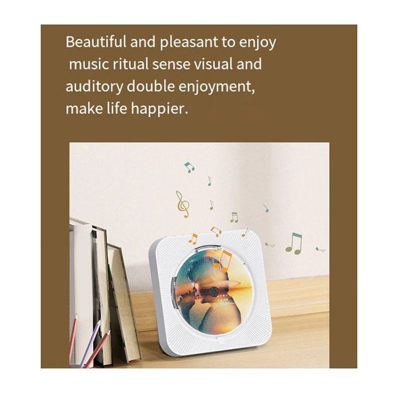 مشغل أقراص مضغوطة محمول KC-718 - بلوتوث، مكبرات صوت مزدوجة، راديو FM، USB، وضع سماعة الرأس، صوت ستيريو