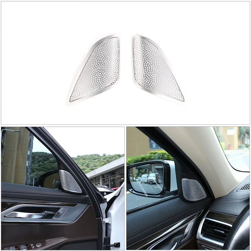 For BMW 7 Series G11 G12 2016-2020 Car A-Pillar Speaker Horn Net Trumpet Cover Trim Sticker Decorations Car Accessories