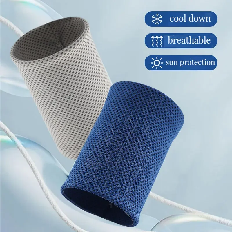 2 قطعة معصمه التبريد الجليد ممارسة تنفس التنس معصمه الرياضة في الهواء الطلق العصابة لتشغيل اللياقة البدنية اليوغا ركوب الدراجات المشي لمسافات طويلة